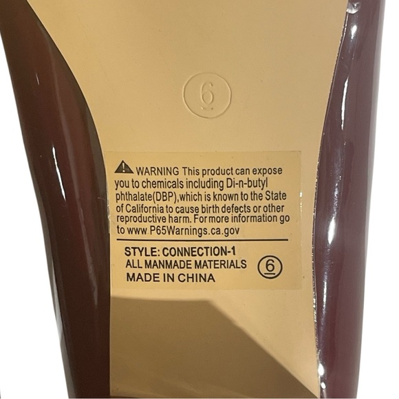 BELOVELY BURGANDY SQUARE TOE BALLET PUMP WITH CHUNKY BLOCK HEEL SZ 6 M EUC - Picture 8 of 12